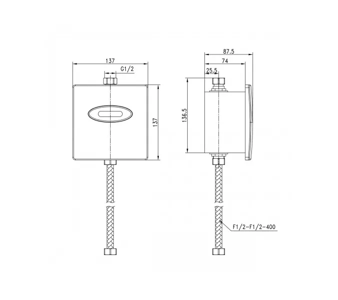 Смывное устройство Lemark Project LM4657CE для писсуара бесконтактное (сенсорное), изображение 3