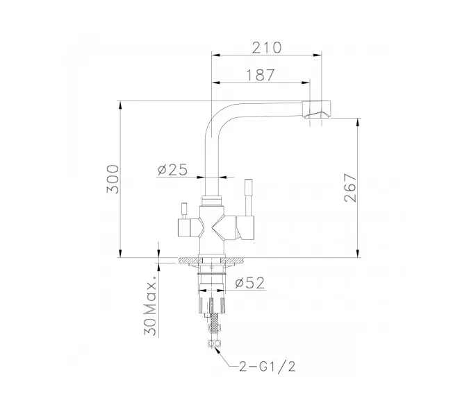 Смеситель Lemark Expert LM5061G для кухни с подключением к фильтру с питьевой водой, Выбрать цвет: Золото, изображение 2