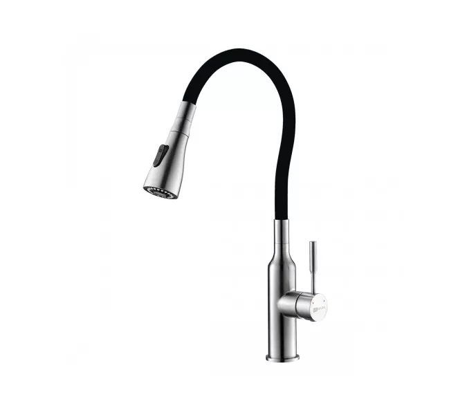 Смеситель Lemark Expert LM5082S-Black для кухни с гибким изливом, Выбрать цвет: Черный