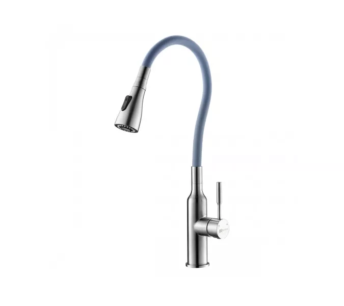 Смеситель Lemark Expert LM5082S-Gray для кухни с гибким изливом, Выбрать цвет: Серый