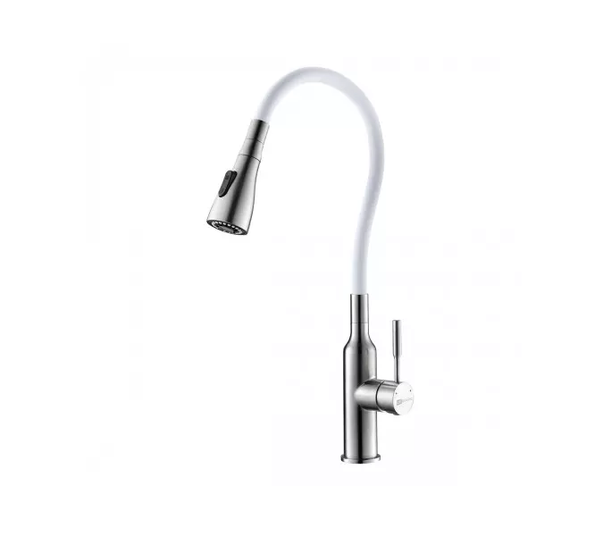 Смеситель Lemark Expert LM5082S-White для кухни с гибким изливом, Выбрать цвет: Белый