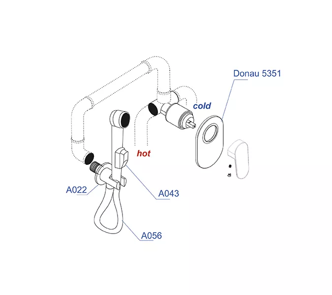 Встраиваемый комплект  WasserKRAFT A11056, изображение 3