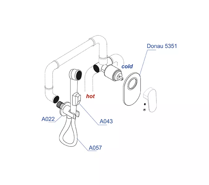 Встраиваемый комплект  WasserKRAFT A11057, изображение 3
