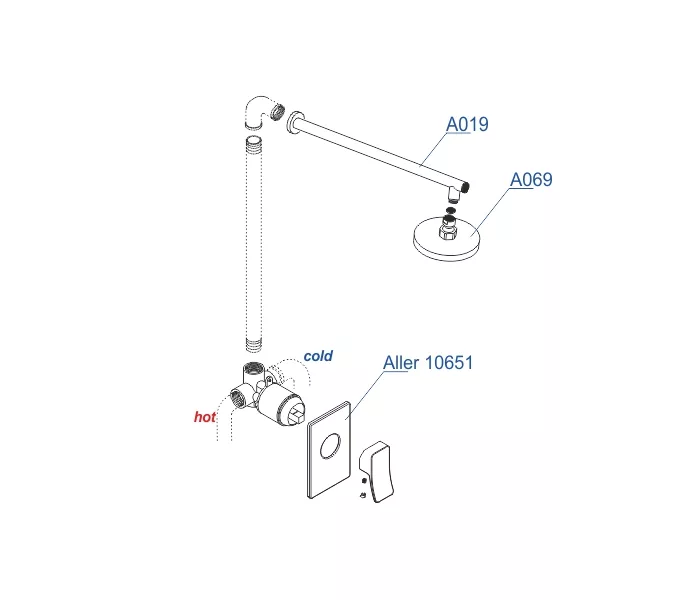 Встраиваемый комплект WasserKRAFT A12669  для душа, изображение 3