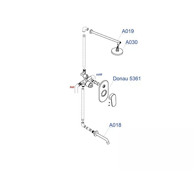 Встраиваемый комплект  WasserKRAFT A13030  для ванны, изображение 3