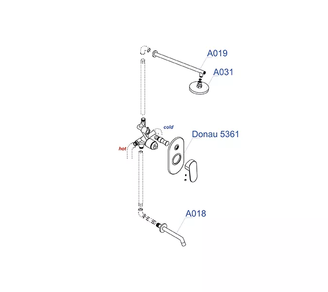 Встраиваемый комплект  WasserKRAFT A13031  для ванны, изображение 3