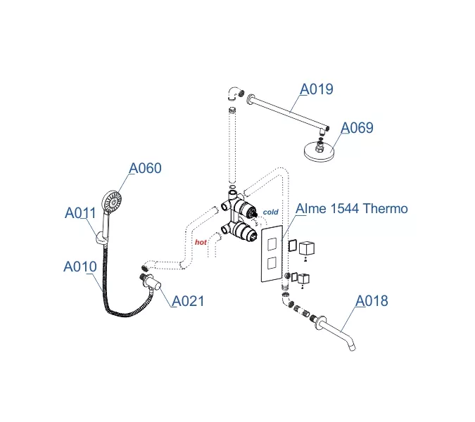 Встраиваемый комплект  WasserKRAFT A171519 Thermo, изображение 3