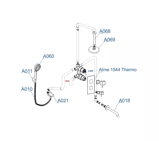 Встраиваемый комплект  WasserKRAFT A171568 Thermo, изображение 3
