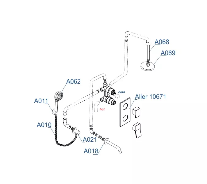Встраиваемый комплект  WasserKRAFT A171668, изображение 3