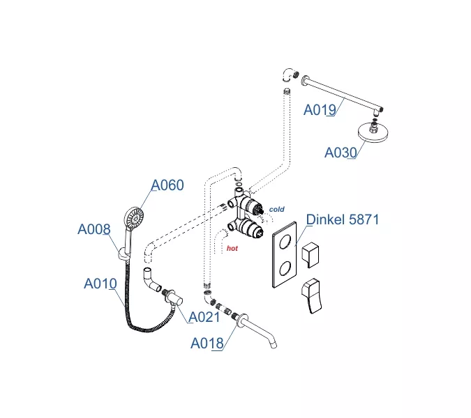 Встраиваемый комплект  WasserKRAFT A175819  для ванны, изображение 3