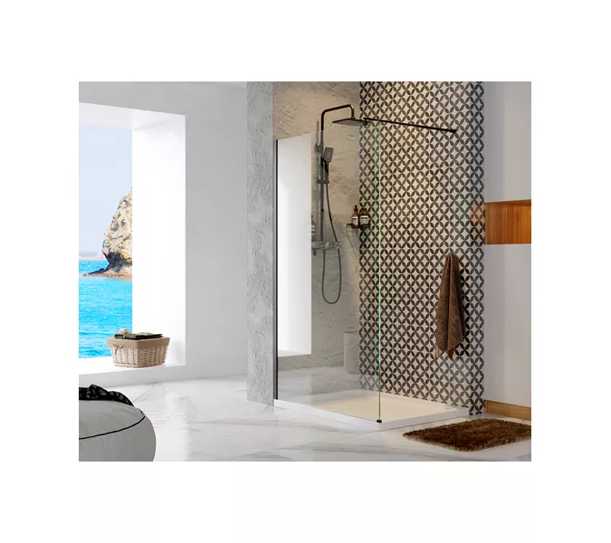 Душевая перегородка WasserKRAFT Abens черный профиль, Выбрать размер: 90, изображение 2