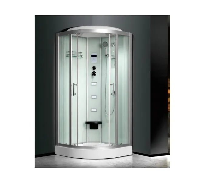 Душевая кабина Frank  F606 с баней , 100х100х218, Цвет стекла: прозрачное, Цвет профиля: Хром, Тип поддона: Низкий, Выбрать размер: 100x100, Комплектация: баня, изображение 2