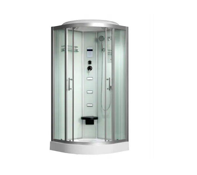 Душевая кабина Frank  F606 с баней , 100х100х218, Цвет стекла: прозрачное, Цвет профиля: Хром, Тип поддона: Низкий, Выбрать размер: 100x100, Комплектация: баня