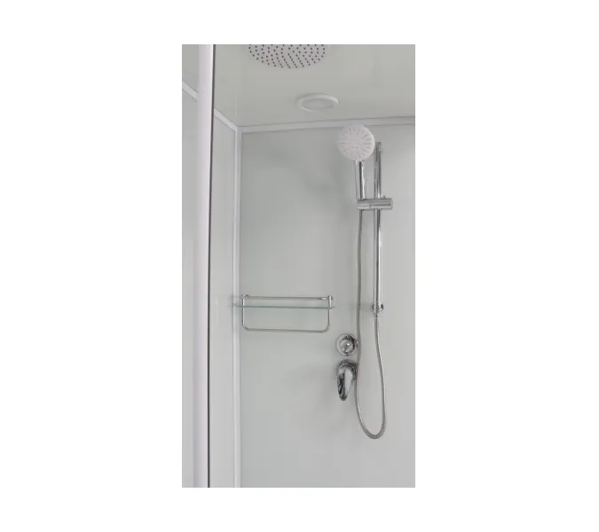 Душевая кабина Frank F418L White L/R низкий поддон, Цвет стекла: прозрачное, Цвет профиля: Белый, Тип поддона: Низкий, Выбрать размер: 100х80, Внешний вид: с крышей, Ориентация: левая, изображение 6