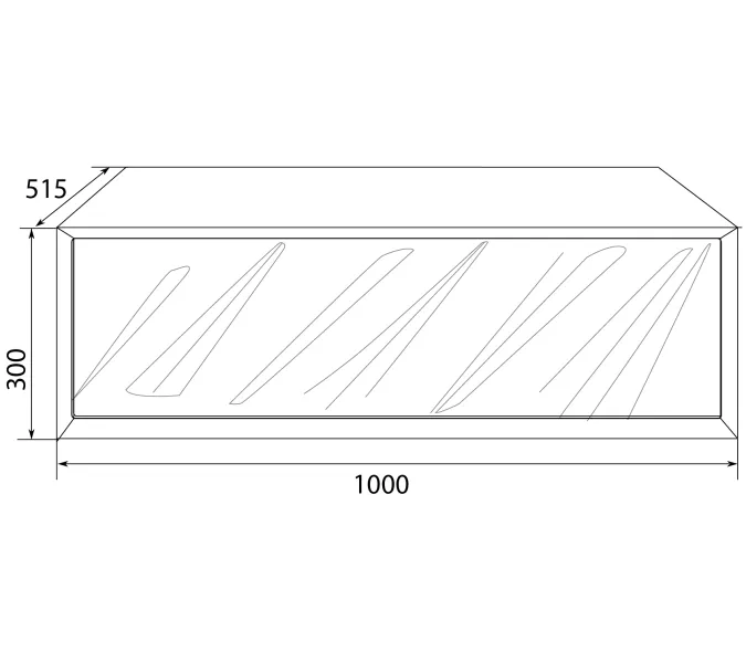 Тумба подвесная 1Marka  Glace White (низ), изображение 3