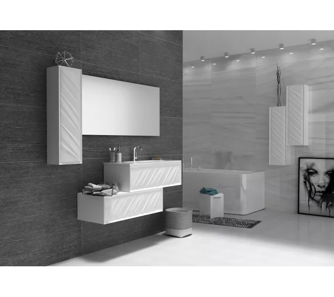 Тумба подвесная 1Marka  Glace White (низ), изображение 2