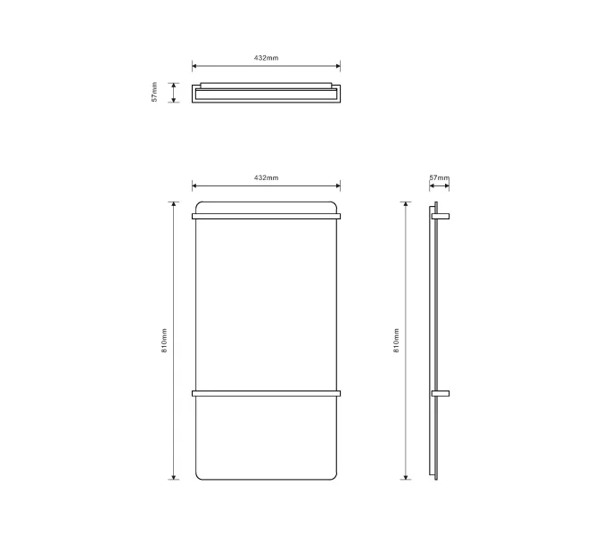 Полотенцесушитель электрический Black&White N-389ND, Выбрать цвет: Черный/золото, изображение 7
