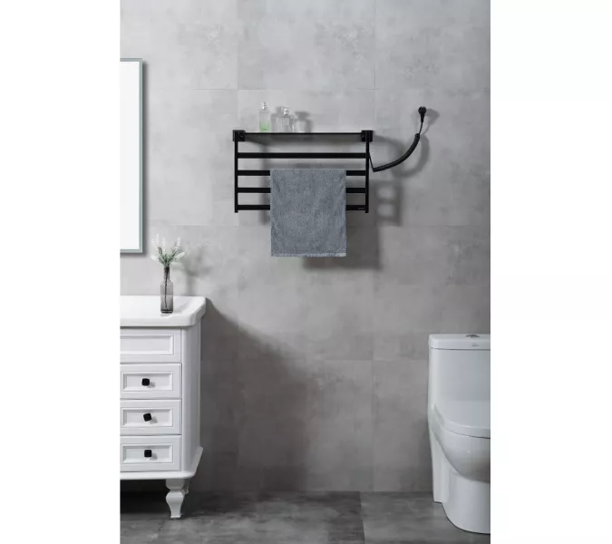 Электрический полотенцесушитель Black&White N-333W/B, Выбрать цвет: Черный, изображение 7