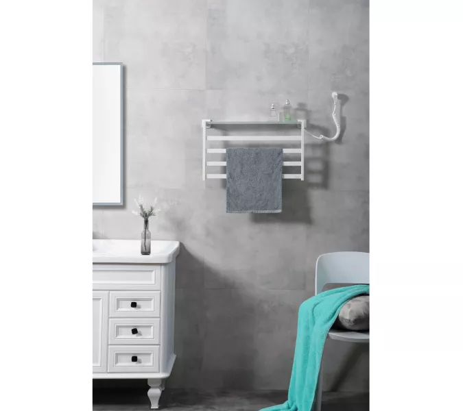 Электрический полотенцесушитель Black&White N-333W/B, Выбрать цвет: Белый, изображение 3