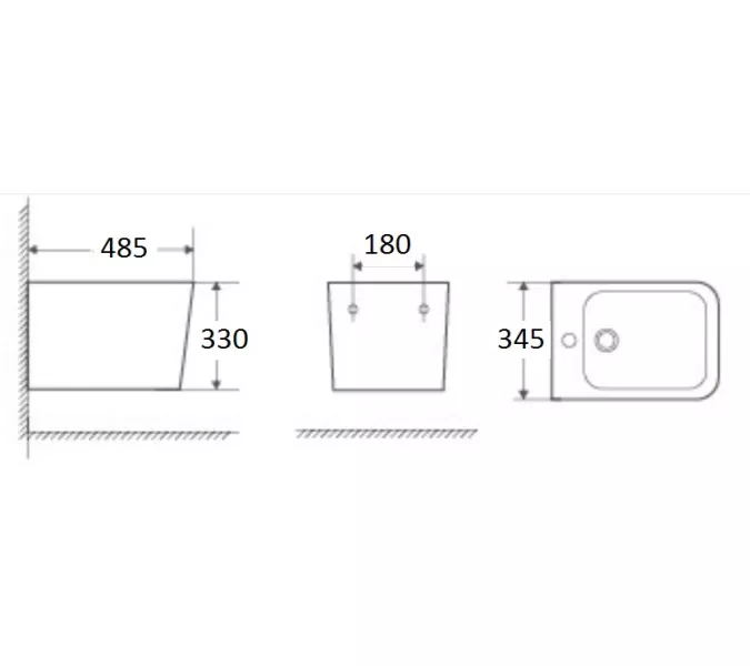 Биде подвесное WeltWasser GELBACH 005, Выбрать цвет: Белый, изображение 2