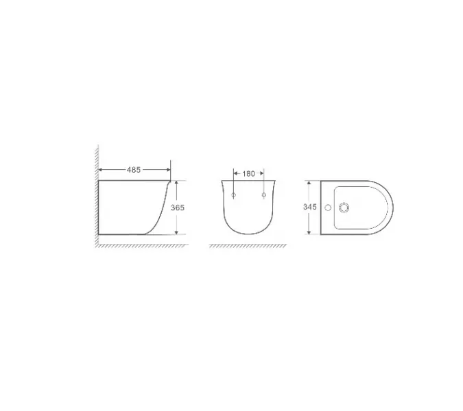 Биде подвесное WeltWasser TELBACH 005, Выбрать цвет: Белый глянец, изображение 2