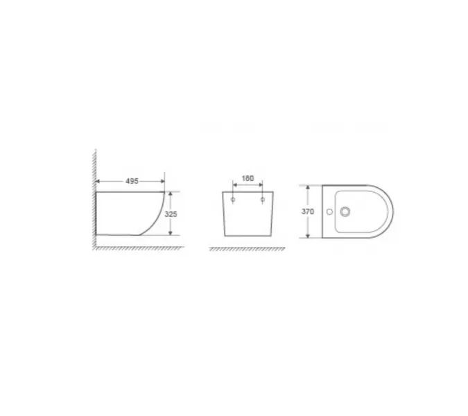 Биде подвесное WeltWasser MERZBACH 005, Выбрать цвет: Белый глянец, изображение 2