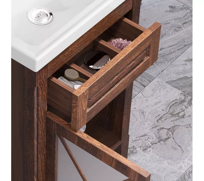 Тумба с раковиной OPADIRIS Палермо  светлый орех, Выбрать цвет: Светлый орех, Выбрать размер: 50, изображение 5