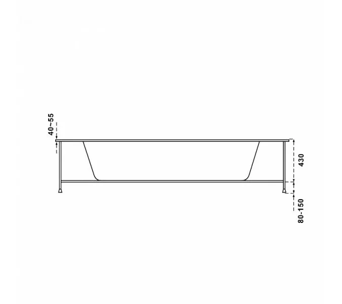 Ванна акриловая  BAS  АУРА 150*150, изображение 4