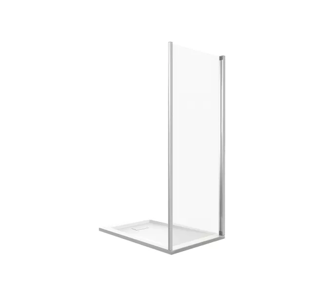 Боковая часть Good Door  LIRA SP, Цвет стекла: прозрачное, Цвет профиля: Хром, Выбрать размер: 80