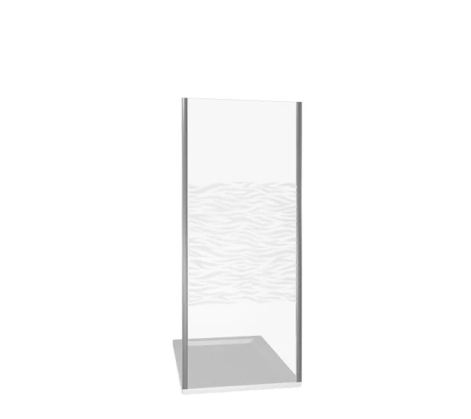 Боковая часть  Good Door Infinity SP волна, Цвет стекла: с рисунком, Цвет профиля: Хром, Выбрать размер: 90, изображение 2