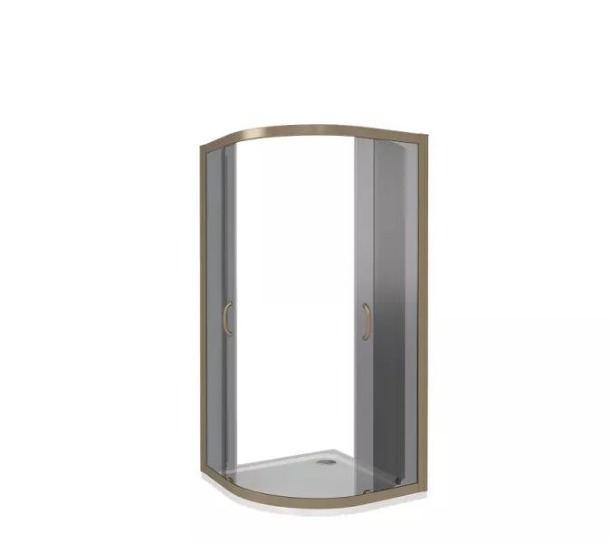 Душевые уголки Good Door  JAZZE R-C-BR/-B-BR без поддона, Выбрать размер: 80x80, Цвет стекла: тонированное, изображение 3