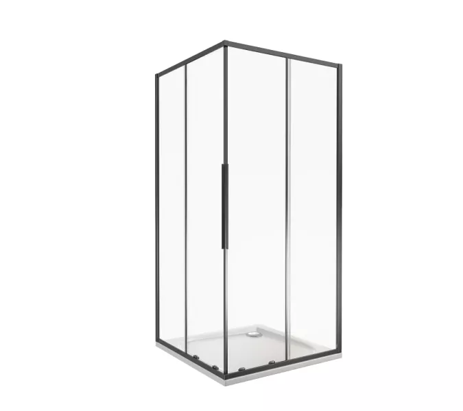 Душевые уголки Good Door  IDEA CR-C-CH/-C-B без поддона, Выбрать размер: 80x80, Цвет стекла: прозрачное, Выбрать цвет: Хром, изображение 4