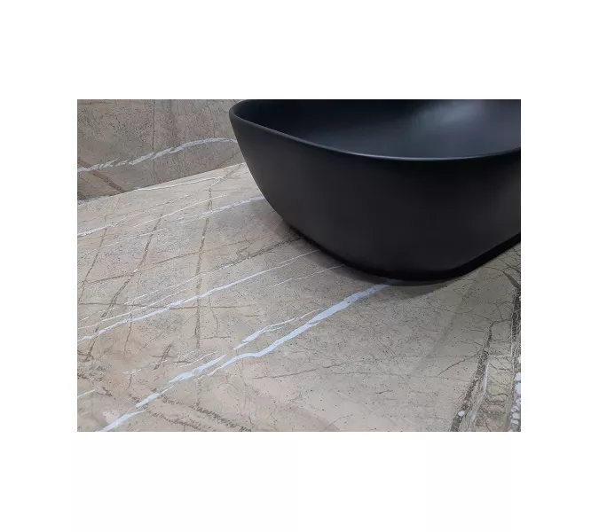 Раковина для ванной накладная прямоугольная CeramaLux 78105MB, изображение 3