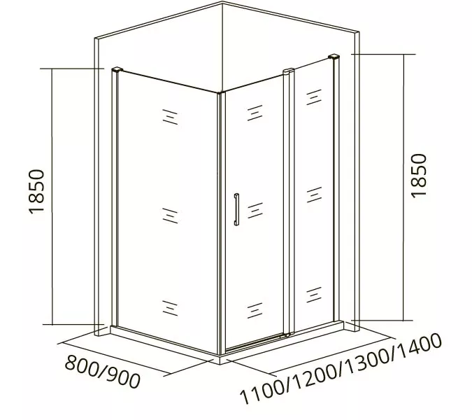 Боковая часть  Good Door Infinity SP волна, Цвет стекла: с рисунком, Цвет профиля: Хром, Выбрать размер: 90, изображение 3