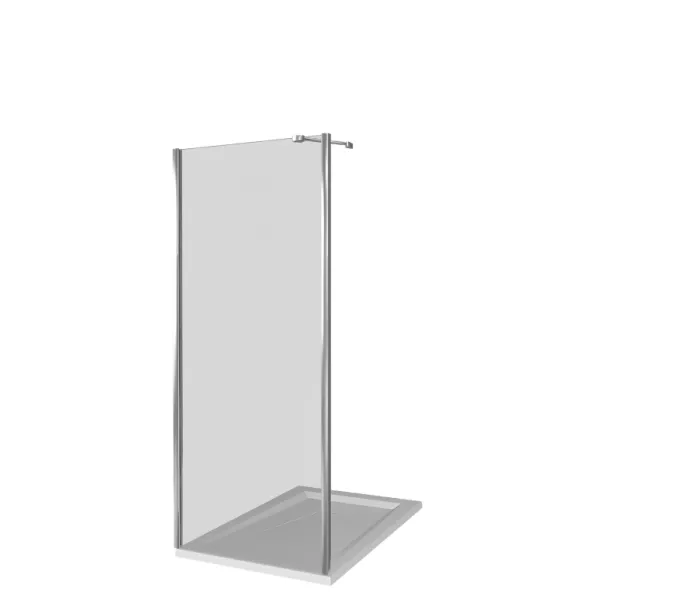 Боковая часть Good Door FANTASY SP, Цвет стекла: прозрачное, Цвет профиля: Хром, Выбрать размер: 80