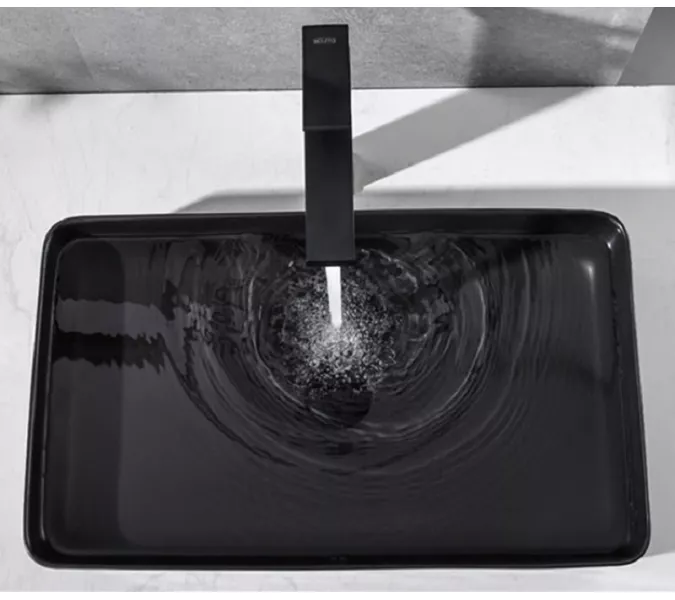 Раковина для ванной накладная прямоугольная CeramaLux 9396-1МВ, изображение 4