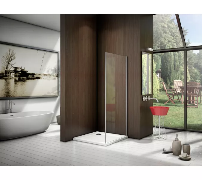 Боковая часть  Good Door LATTE SP, Цвет стекла: прозрачное, Цвет профиля: Белый, Выбрать размер: 70, изображение 3