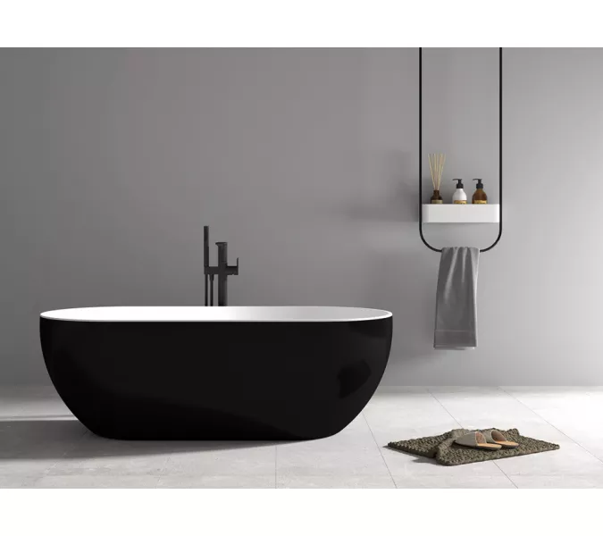 Акриловая ванна ABBER AB9241MB 170*80, Выбрать цвет: Черный матовый, изображение 8