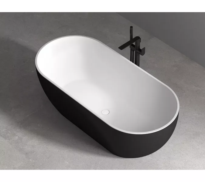 Акриловая ванна ABBER AB9241MB 170*80, Выбрать цвет: Черный матовый, изображение 9
