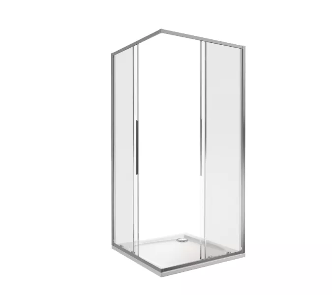 Душевые уголки Good Door  IDEA CR-C-CH/-C-B без поддона, Выбрать размер: 80x80, Цвет стекла: прозрачное, Выбрать цвет: Хром, изображение 3