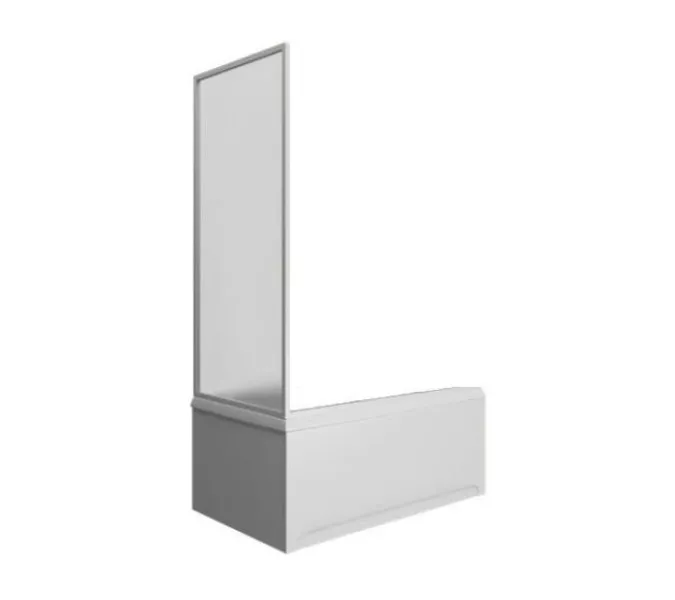 Боковая стенка  75*145 для шторки к  ванне BAS Бриз, стекло грейп, Цвет стекла: пластик