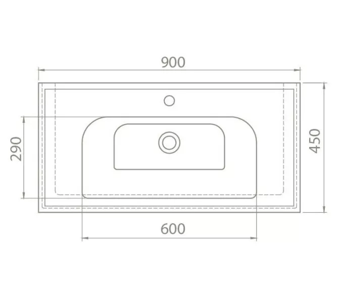 Тумба с раковиной OPADIRIS Палермо белая матовая, Выбрать цвет: Белый, Выбрать размер: 90, изображение 9