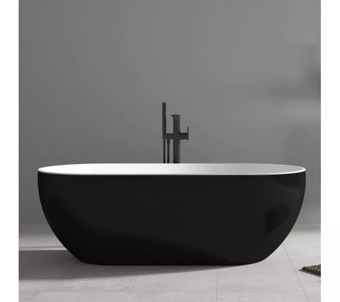 Акриловая ванна ABBER AB9241MB 170*80, Выбрать цвет: Черный матовый, изображение 7