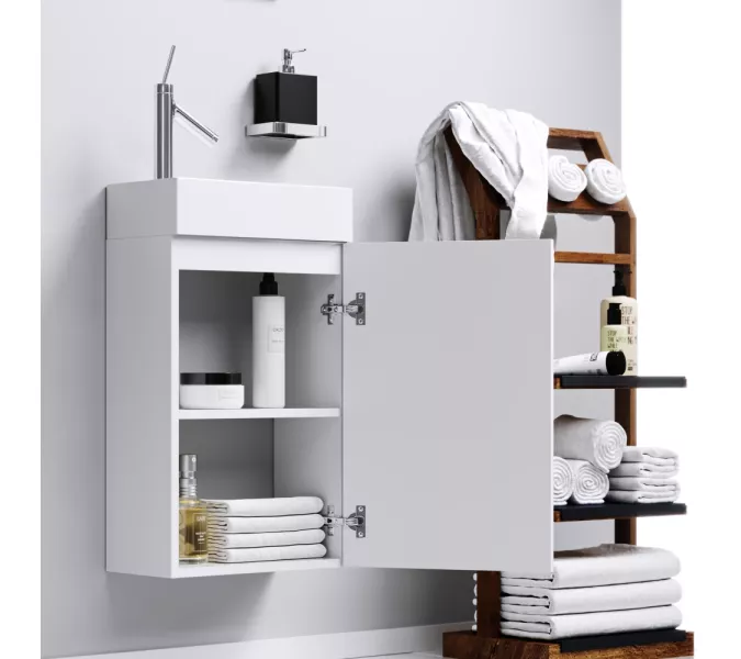 Тумба подвесная с умывальником AQWELLA Мастер Бокс 40, изображение 4