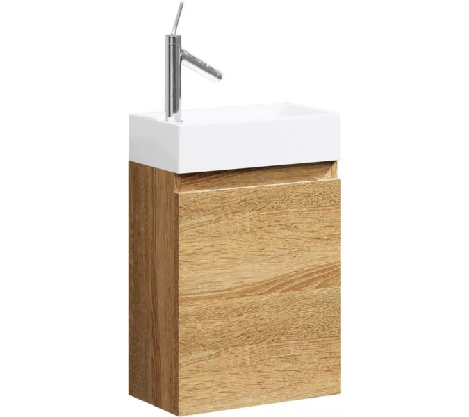 Тумба подвесная AQWELLA Леон, Выбрать цвет: Дуб Сонома