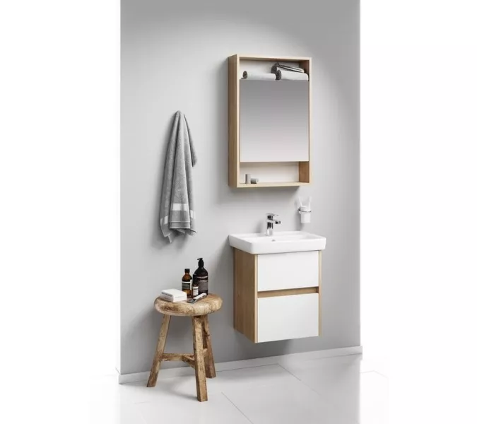 Тумба подвесная AQWELLA Сити 50, Выбрать размер: 50, Выбрать цвет: Дуб балтийский