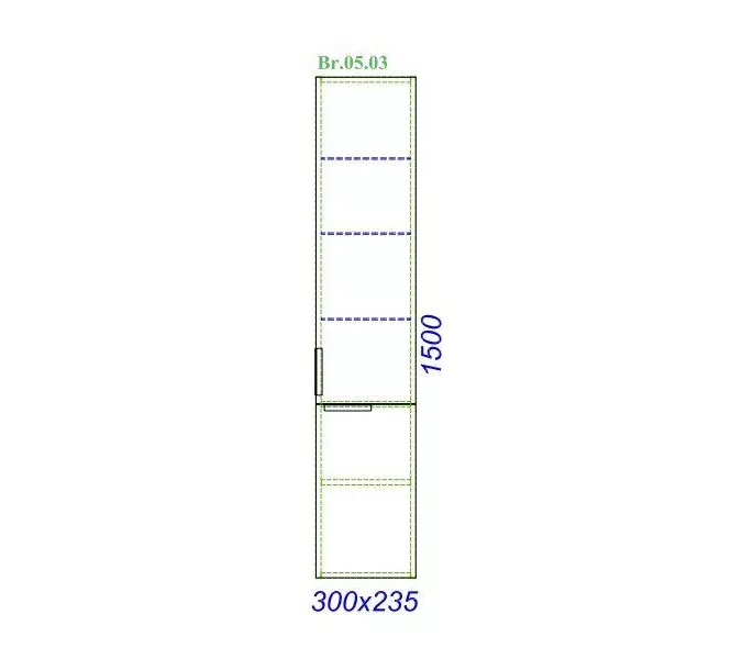 Пенал подвесной AQWELLA Бриг 30, изображение 2