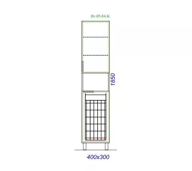 Пенал напольный AQWELLA Бриг Белый, Комплектация: без бельевой корзины, изображение 2