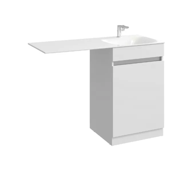 Тумба напольная с корзиной для белья AQWELLA Форма, Ориентация: правая