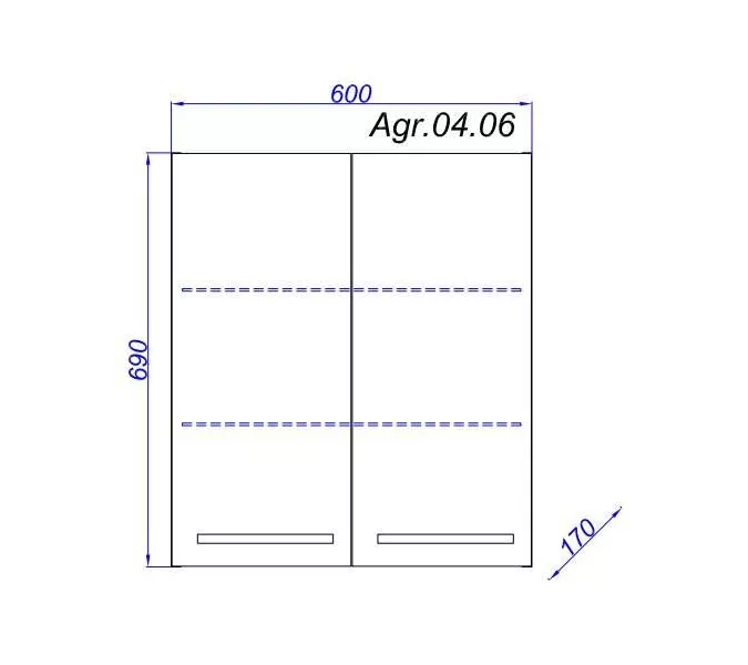 Навесной шкафчик AQWELLA Аллегро 60, изображение 2
